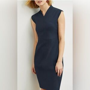 MM.LAFLEUR Elegant Navy Sleeveless Dress
